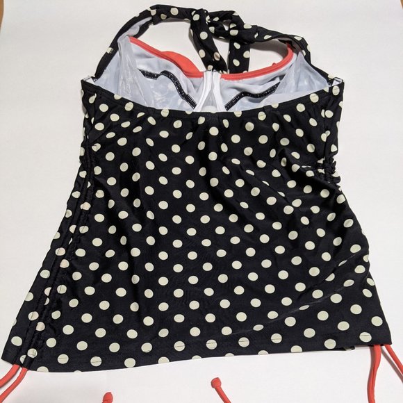 Figleaves Black and White Polk a Dot Swim Tankini - Picture 8 of 11